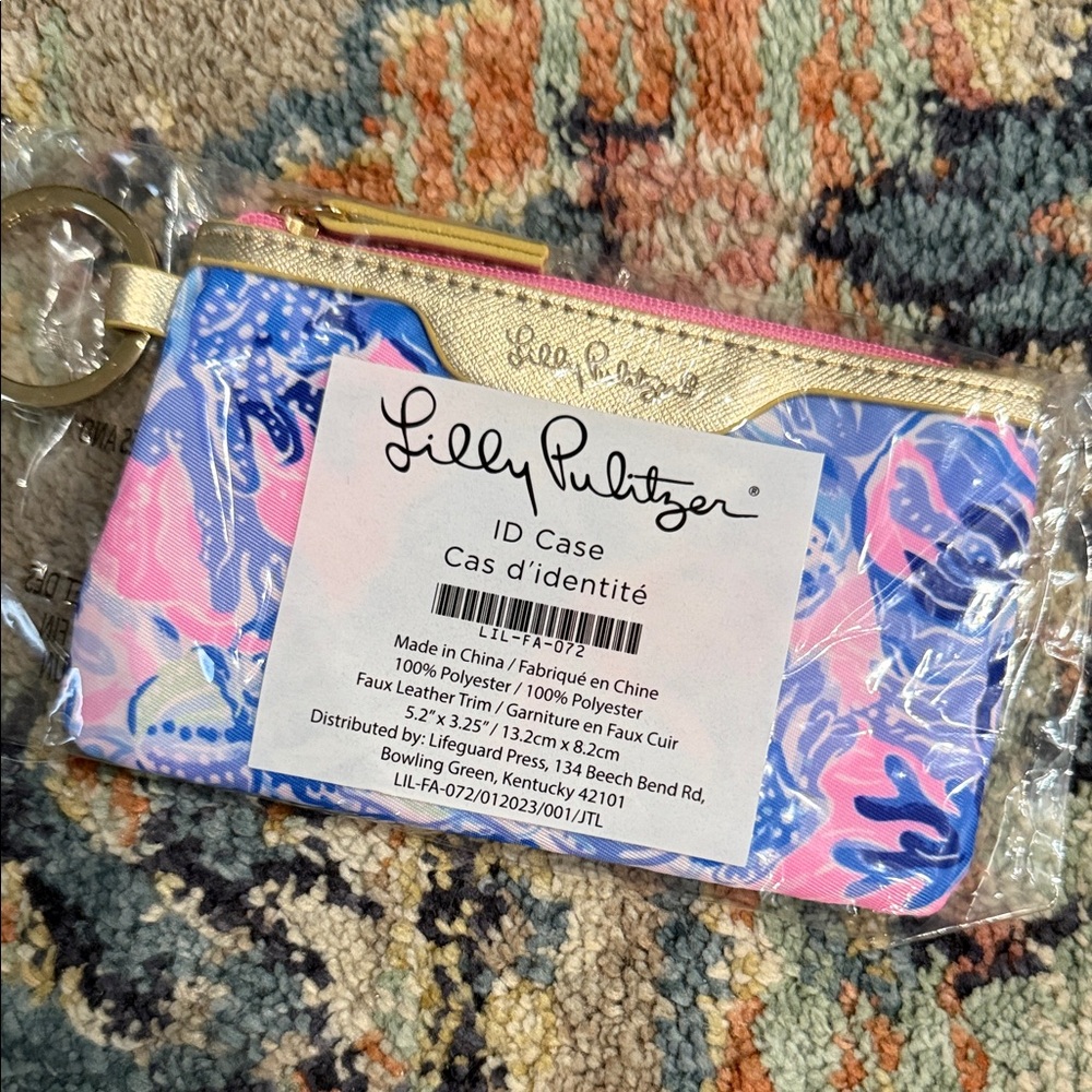 Brand new Lilly Pulitzer Pink and Blue ID Case